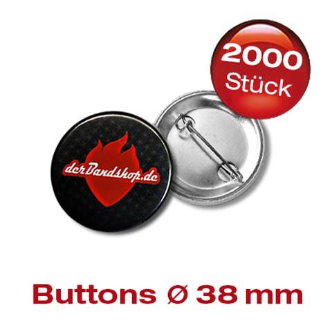 2000 Button - 38 mm Rund dein Motiv