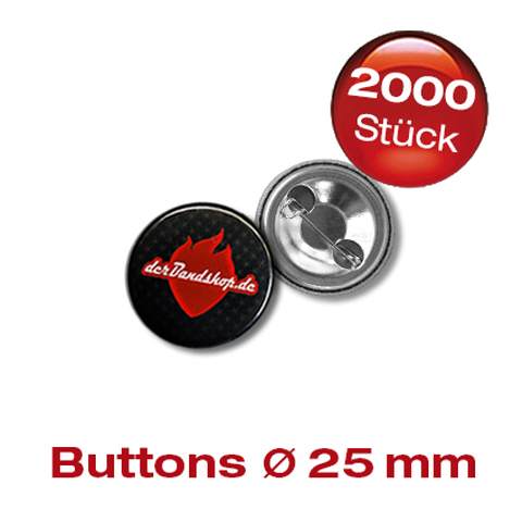 2000 Button - 25 mm Rund dein  Motiv