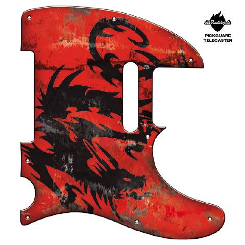Design Pickguard - Dragon Vintage Red