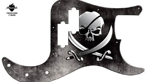 Design Pickguard - Pirate Skull - P-Bass
