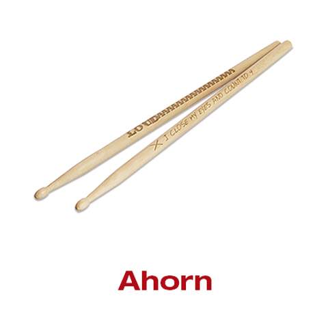 Drumsticks Ahorn graviert