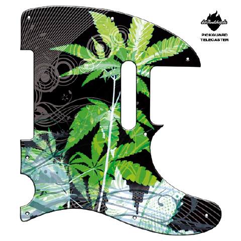 Design Pickguard - Cannabis Black