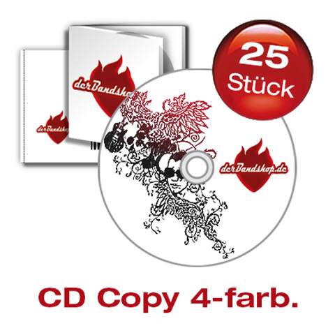 25 CDs mit 4 farbigem Labeldruck