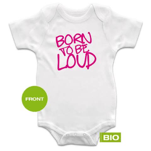 Baby Strampler Born to be loud pink